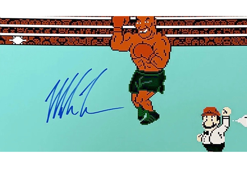 Mike Tyson Signed 16x20 Nintendo "Punch Out" Photo JSA