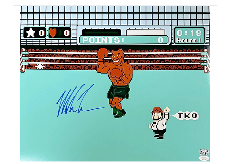 Mike Tyson Signed 16x20 Nintendo "Punch Out" Photo JSA