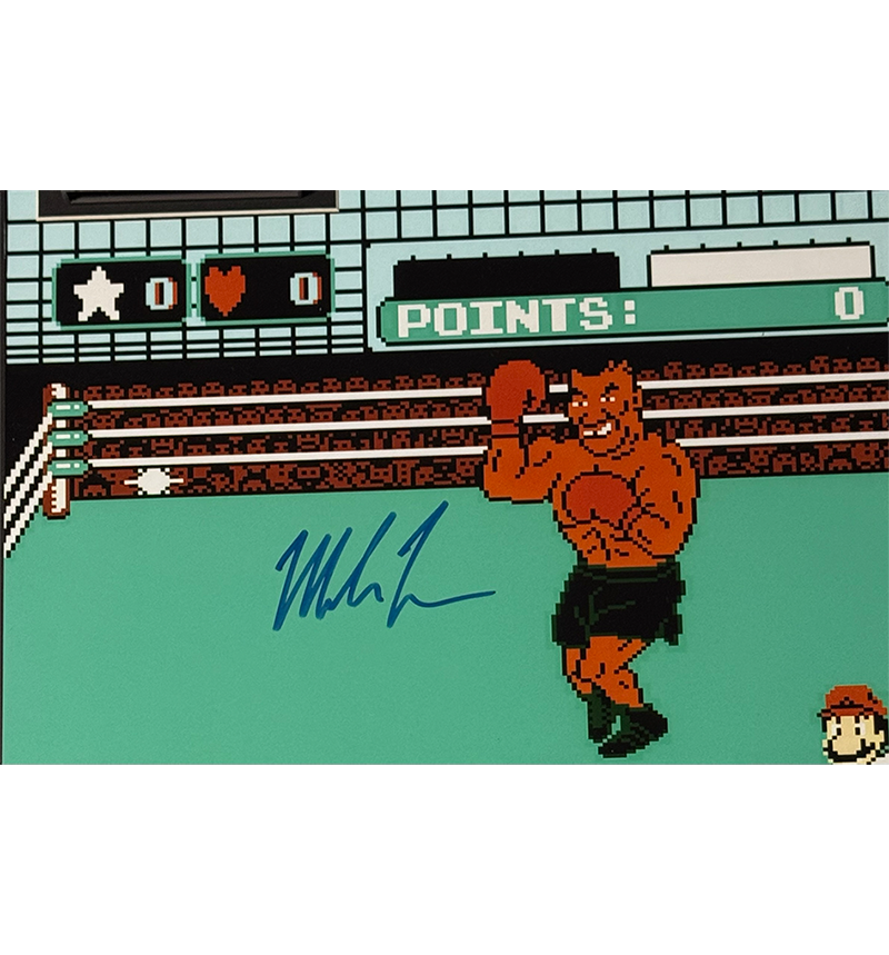 Mike Tyson Signed Punch-Out Nintendo Photo 3D LED Light Up Frame JSA 32x26