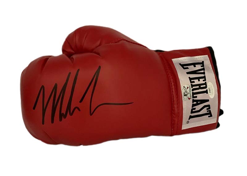 Mike Tyson Autographed Red Everlast Boxing Glove (JSA)-Mike Tyson Hologram