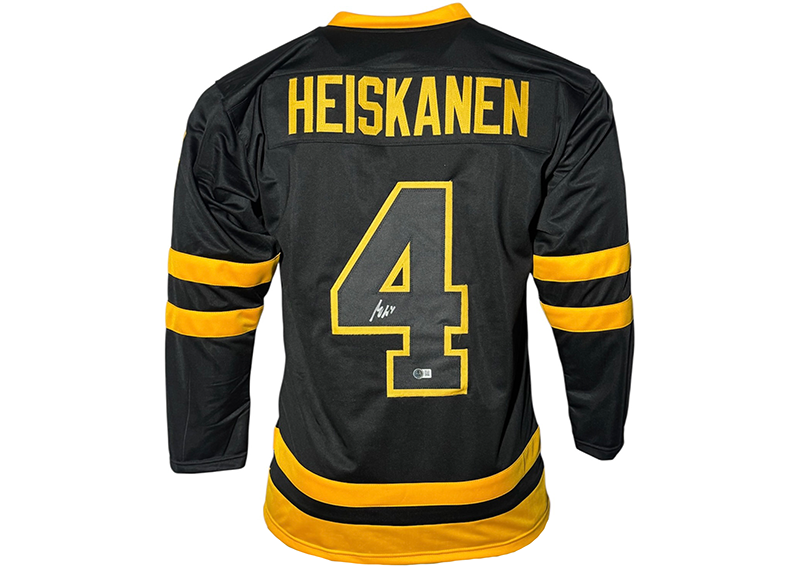 Miro Heiskanen Signed Dallas Black Hockey Jersey Beckett