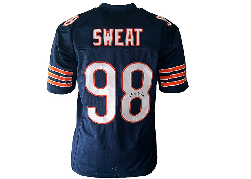 Montez Sweat Signed Chicago Blue Football Jersey JSA