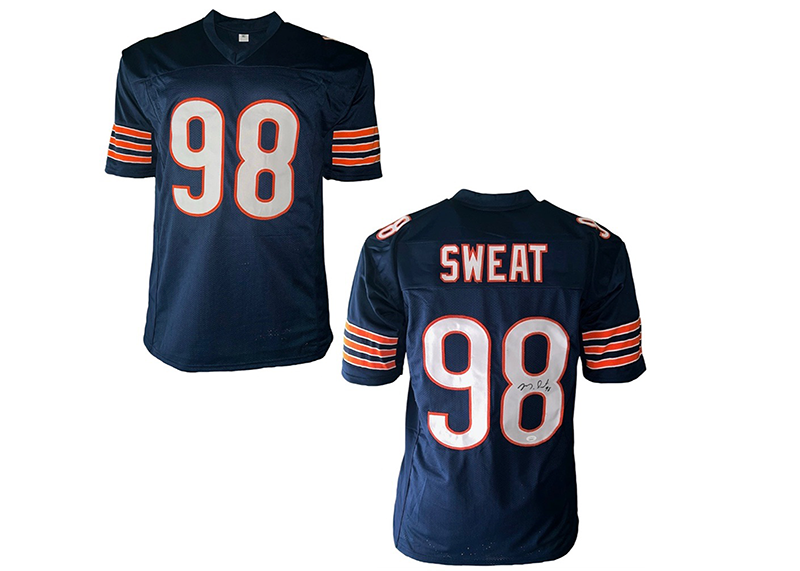 Montez Sweat Signed Chicago Blue Football Jersey JSA