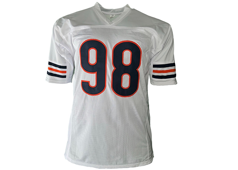 Montez Sweat Signed Chicago White Football Jersey JSA