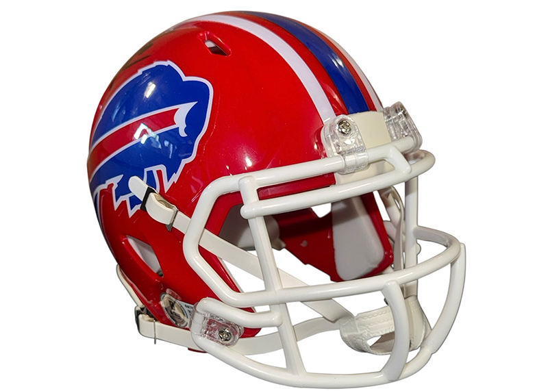 James Cook Signed Buffalo Bills Throwback Speed Mini Helmet Beckett