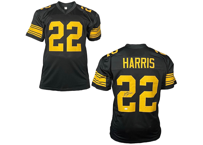 Najee Harris Signed Pittsburgh Black Color Rush Football Jersey JSA