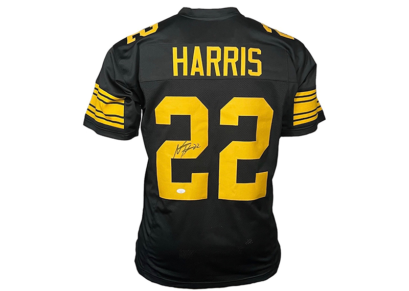 Najee Harris Signed Custom Black Color Rush Football Jersey JSA