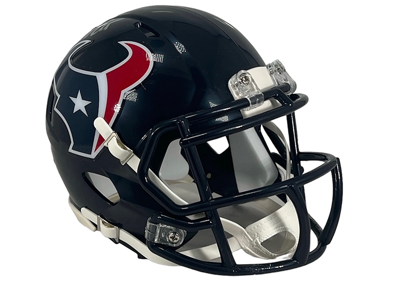 Nathaniel Tank Dell Signed Houston Texans Speed Mini Football Helmet JSA