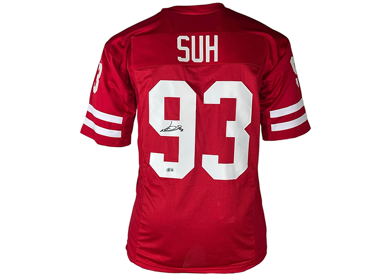 Ndamukong Suh Signed Nebraska Red Football Jersey Beckett