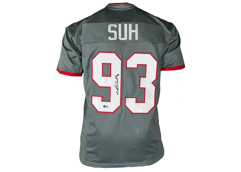 Ndamukong Suh Signed Tampa Bay Gray Football Jersey Beckett