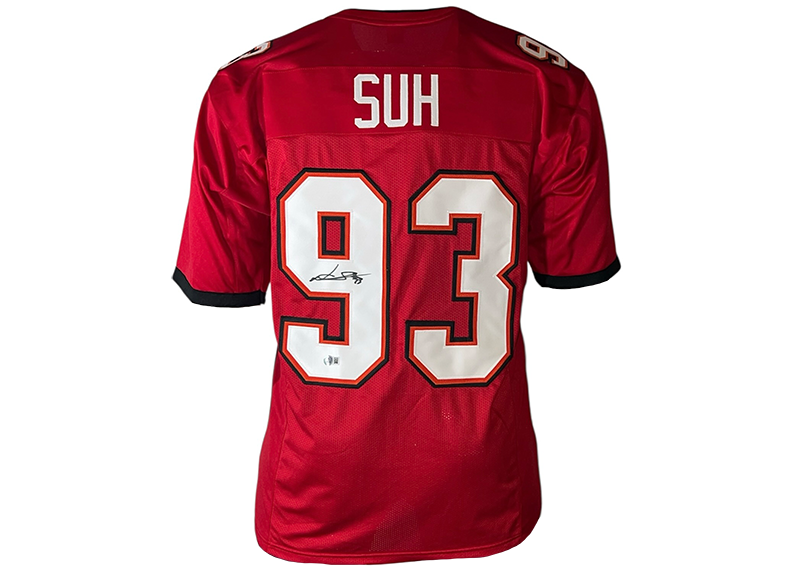 Ndamukong Suh Signed Tampa Bay Red Football Jersey Beckett