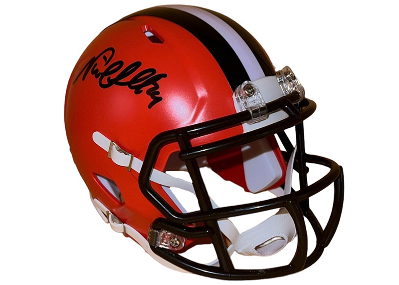 Nick Chubb Signed Cleveland Browns Speed Mini Helmet JSA