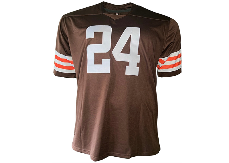 Nick Chubb Signed Custom Brown Football Jersey JSA