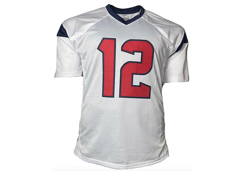 Nico Collins Signed Custom White Football Jersey JSA