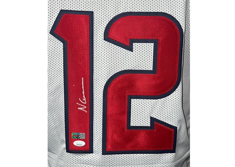 Nico Collins Signed Custom White Football Jersey JSA