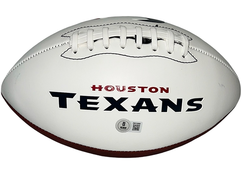 Nico Collins Signed Houston Texans Official NFL Team Logo Football (Beckett)