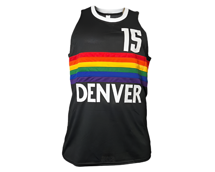 Nikola Jokic Signed Custom Denver Black Throwback Basketball Jersey JSA