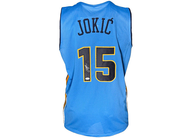 Nikola Jokic Signed Denver Light Blue Basketball Jersey JSA