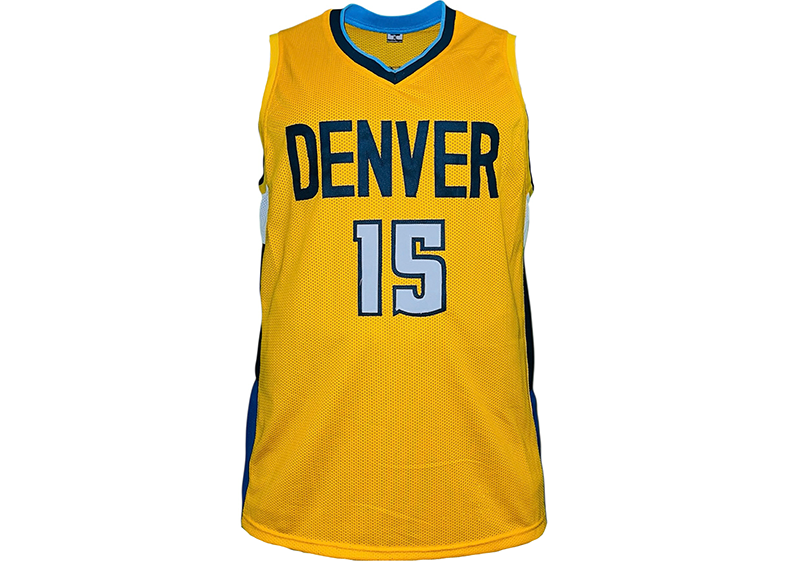 Nikola Jokic Signed Denver Yellow Basketball Jersey Beckett