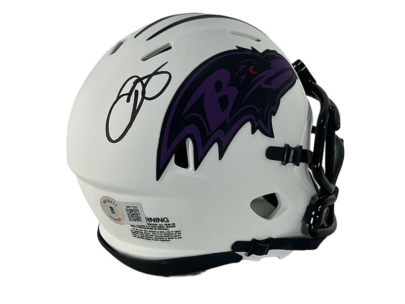 Odell Beckham Jr Signed Baltimore Ravens Flash Mini Speed Helmet BAS