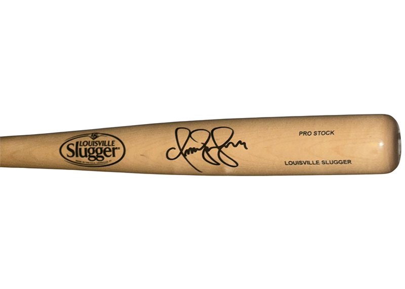 Omar Vizquel Signed Louisville Slugger Blonde Baseball Bat JSA