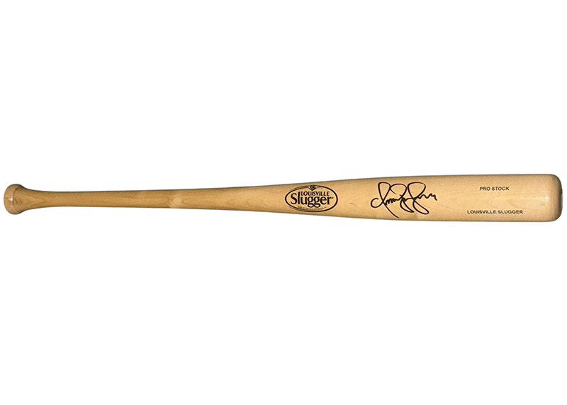 Omar Vizquel Signed Louisville Slugger Blonde Baseball Bat JSA