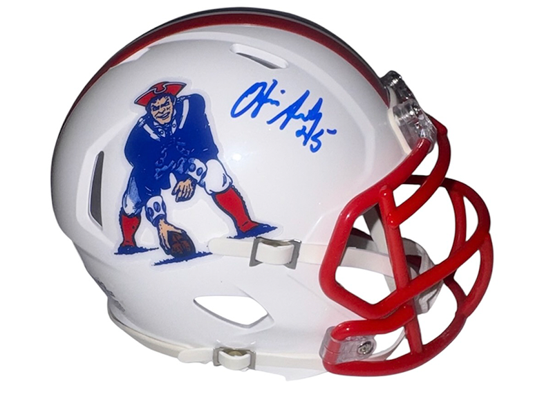 Otis Smith Signed New England Patriots 1990-92 ThrowBack Mini Helmet JSA