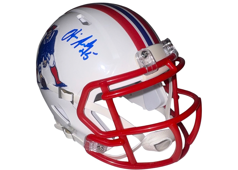 Otis Smith Signed New England Patriots 1990-92 ThrowBack Mini Helmet JSA