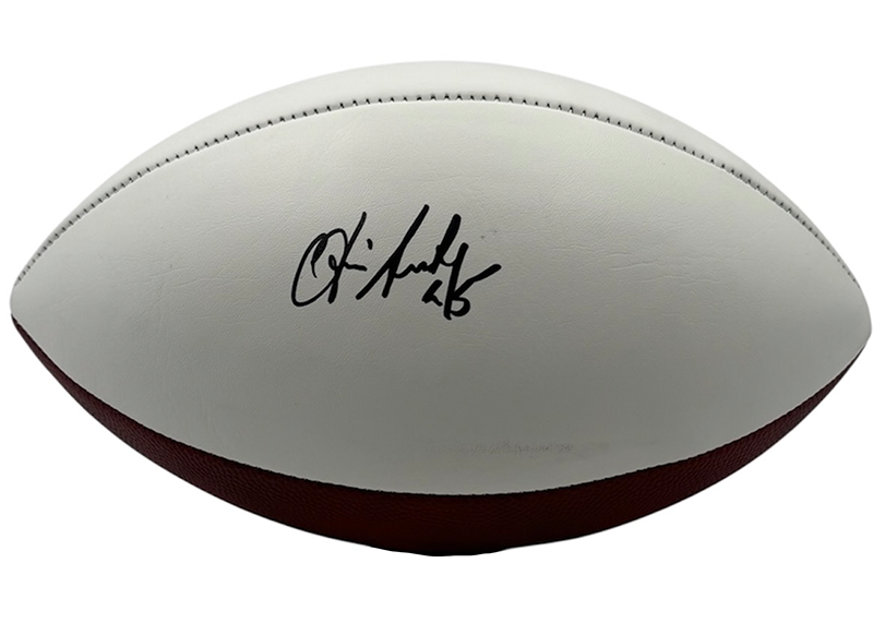 Otis Smith Signed New England Patriots Logo Football JSA
