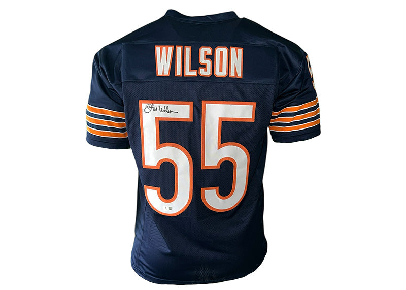 Otis Wilson Signed Chicago Blue Football Jersey Beckett