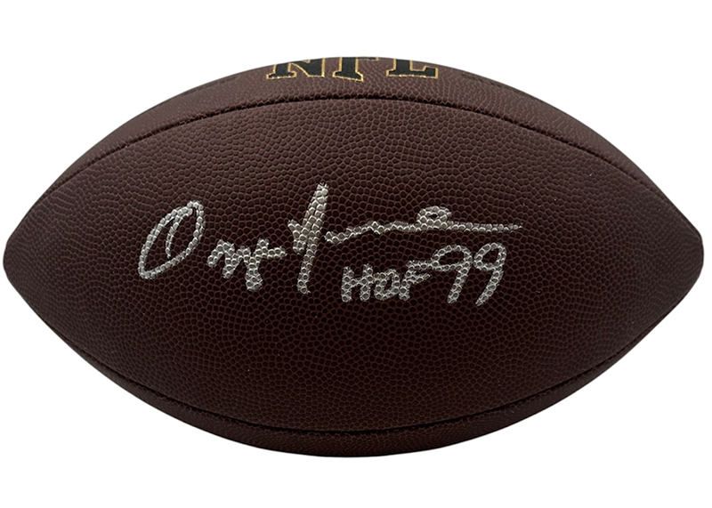 Ozzie Newsome Signed Wilson NFL Football HOF 99 JSA