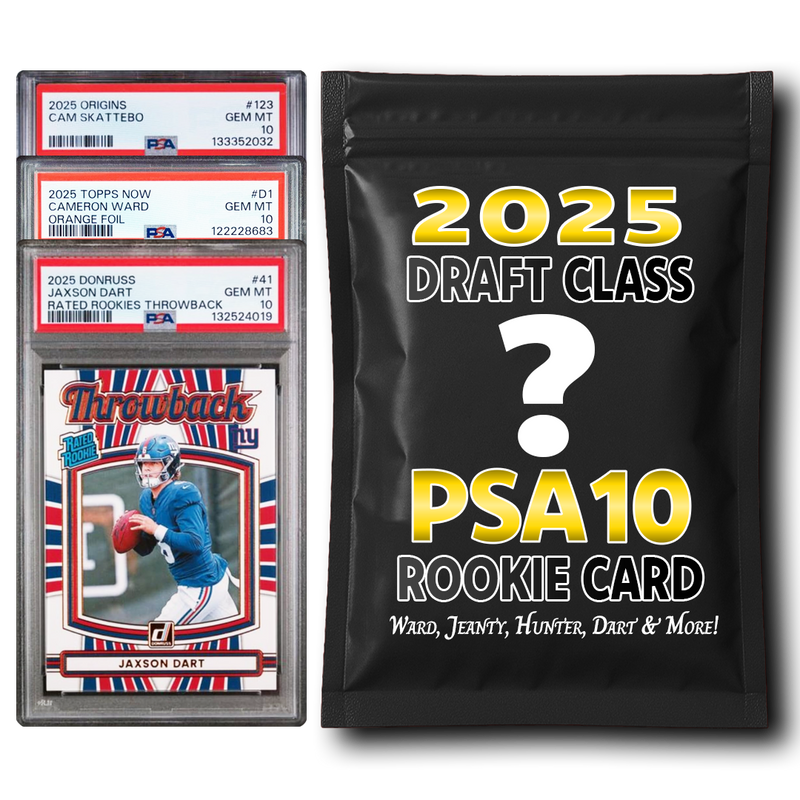 PSA 10 Graded 2025 NFL Football Rookie Card Mystery Box (Ward, Hunter, Jeanty, Dart & More!