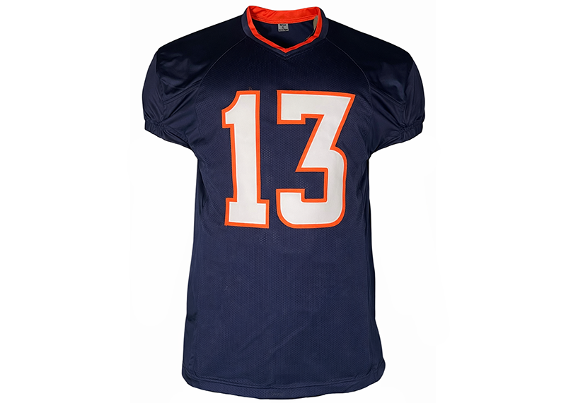 Pat Bryant Signed Denver Blue Football Game Cut Jersey JSA