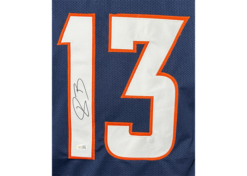 Pat Bryant Signed Denver Blue Football Jersey JSA