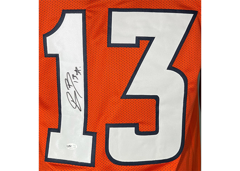 Pat Bryant Signed Denver Orange Football Game Cut Jersey JSA