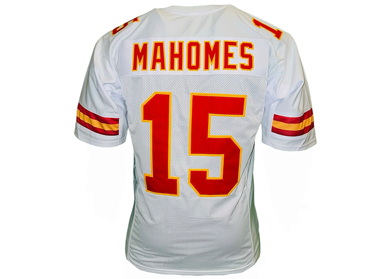 Patrick Mahomes Custom Unsigned White Football Jersey