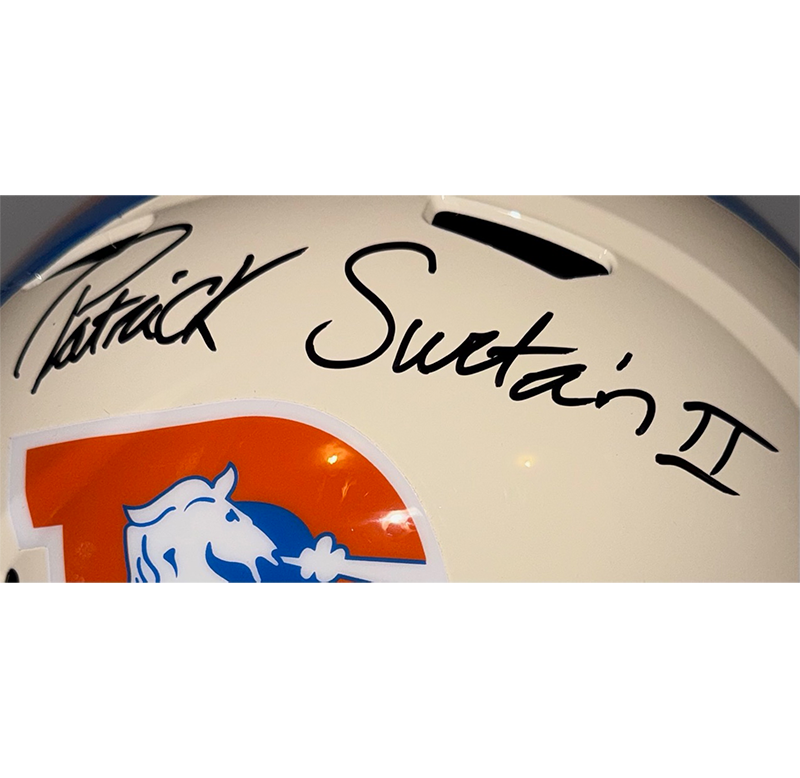 Patrick Surtain II Signed Denver Broncos Retro Full Size Speed Helmet Beckett