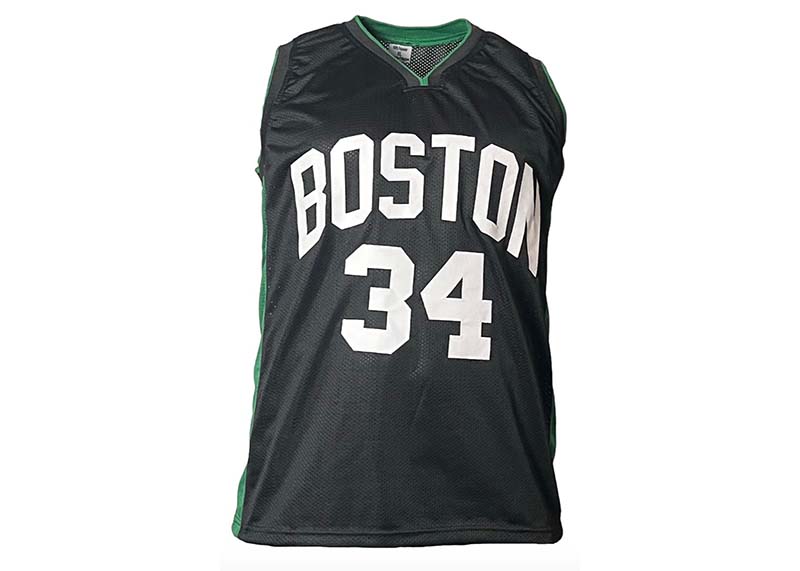 Paul Pierce Signed Custom Boston Black Basketball jersey JSA