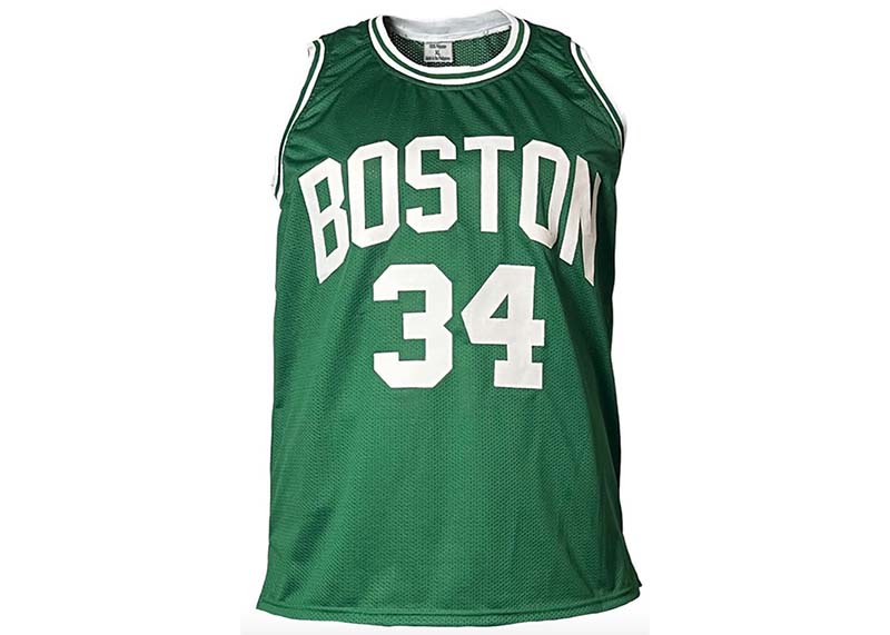 Paul Pierce Signed Boston Green Basketball jersey JSA