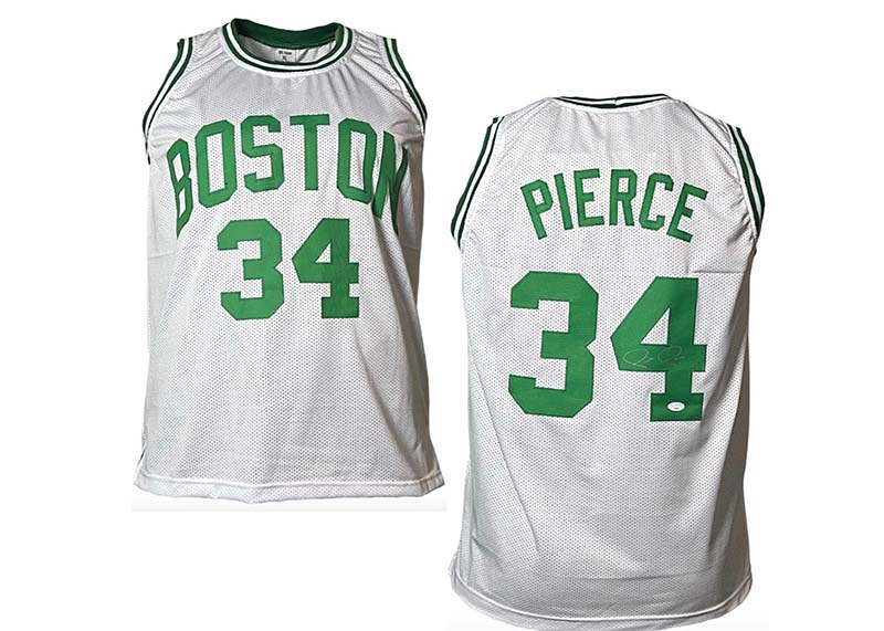 Paul Pierce Signed Custom Boston White Basketball jersey JSA