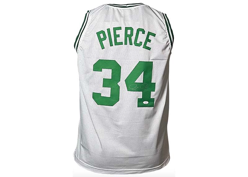 Paul Pierce Signed Boston White Basketball jersey JSA