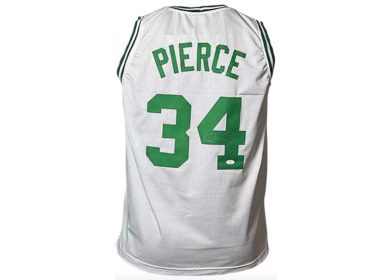 Paul Pierce Signed Custom Boston White Basketball jersey JSA