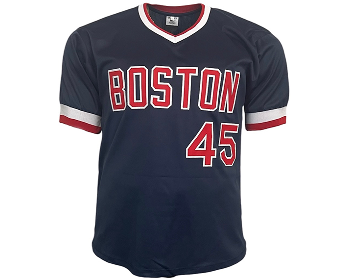 Pedro Martinez Signed Boston Blue Baseball Jersey Beckett