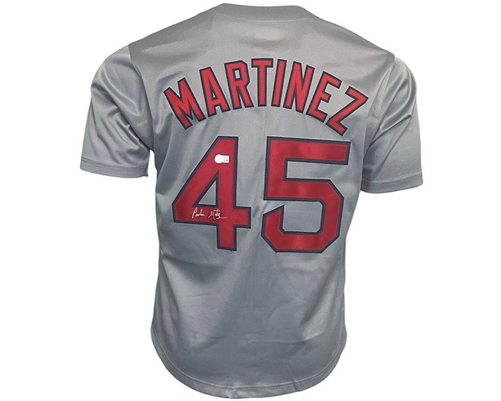 Pedro Martinez Signed Boston Grey Baseball Jersey Beckett