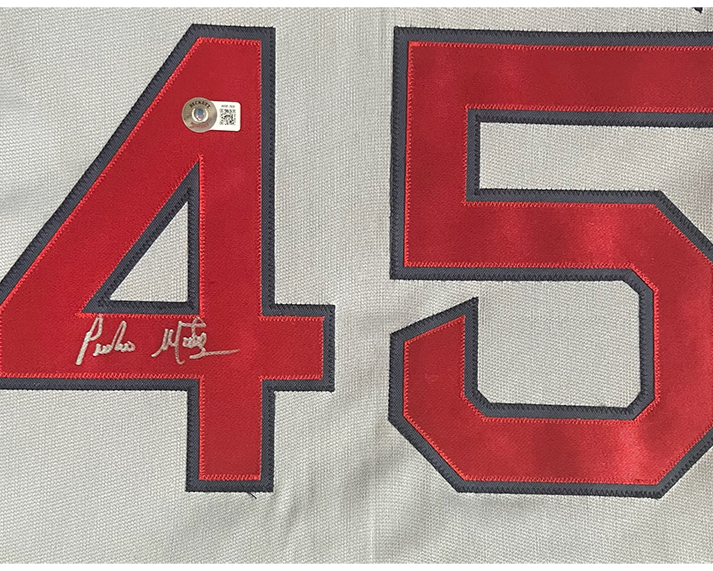 Pedro Martinez Signed Boston Grey Baseball Jersey Beckett