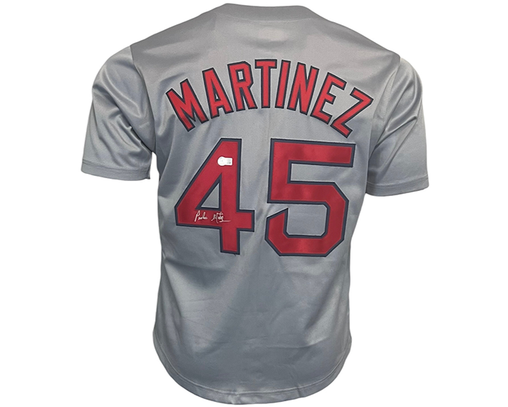 Pedro Martinez Signed Custom Boston Grey Baseball Jersey Beckett