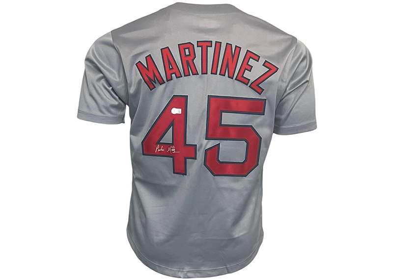 Pedro Martinez Signed Custom Boston Grey Baseball Jersey Beckett