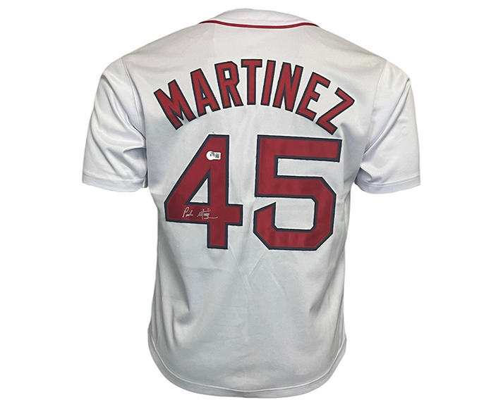 Pedro Martinez Signed Boston White Baseball Jersey Beckett