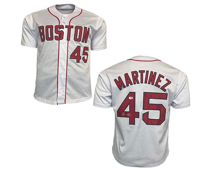 Pedro Martinez Signed Boston White Baseball Jersey Beckett