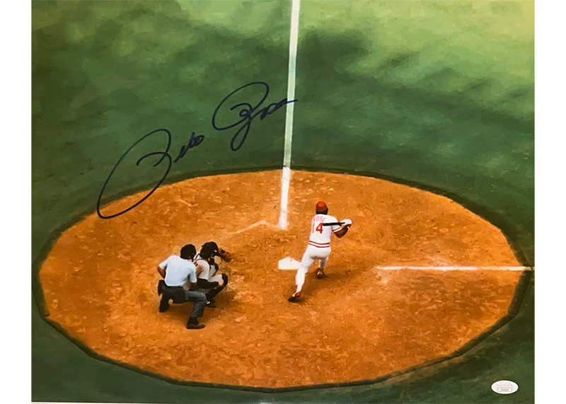 Pete Rose Autographed 16x20 Cincinnati Reds Photo JSA
